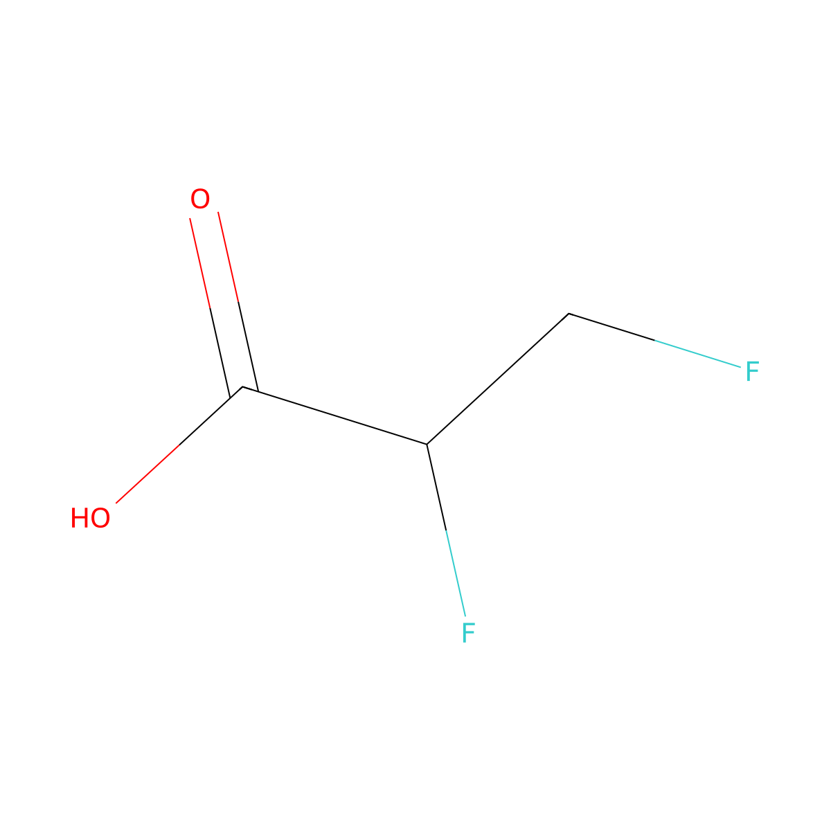 2,3-Difluoropropanoic acid molecular structure, CAS 33420-54-1