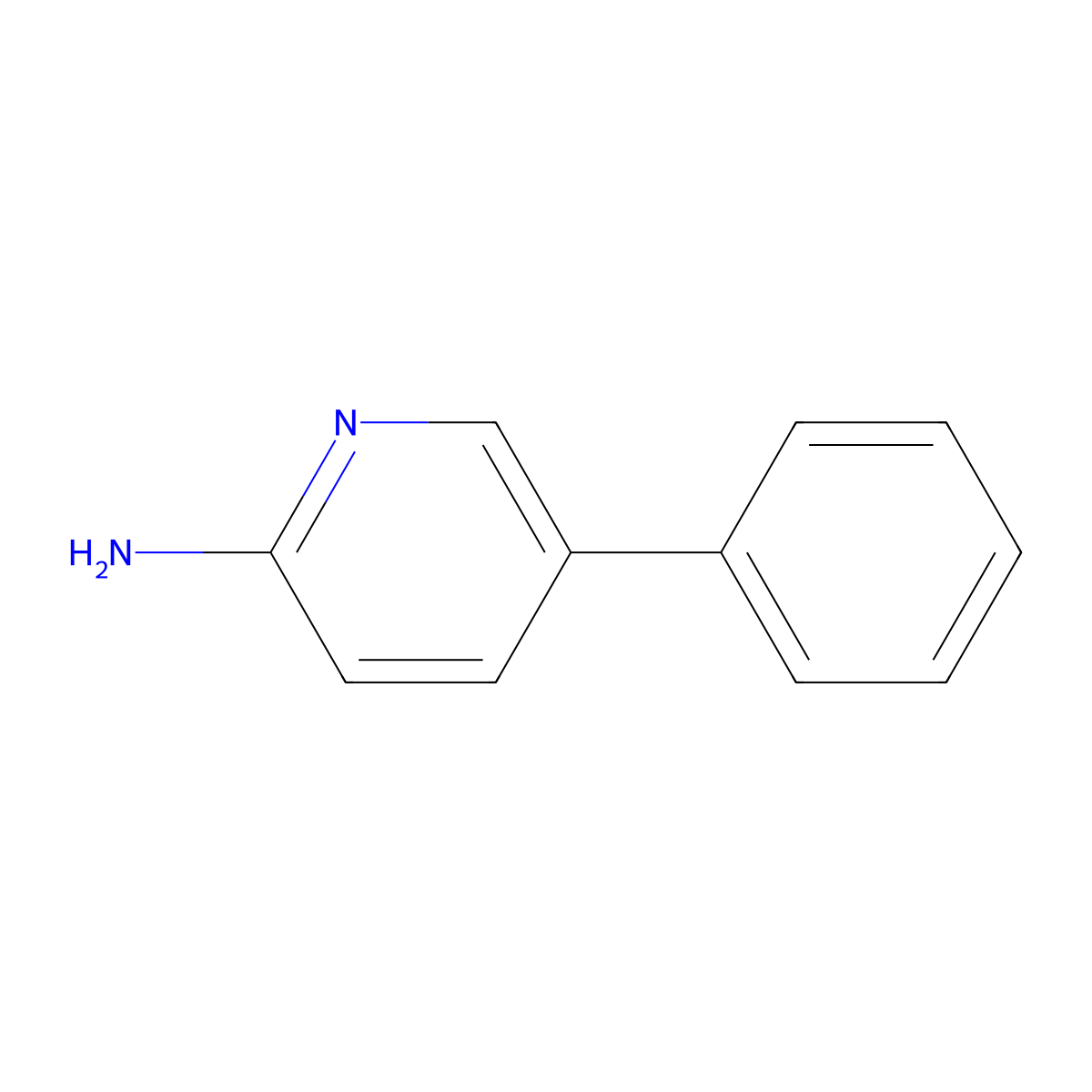 5-Phenyl-2-pyridinamine molecular structure, CAS 33421-40-8
