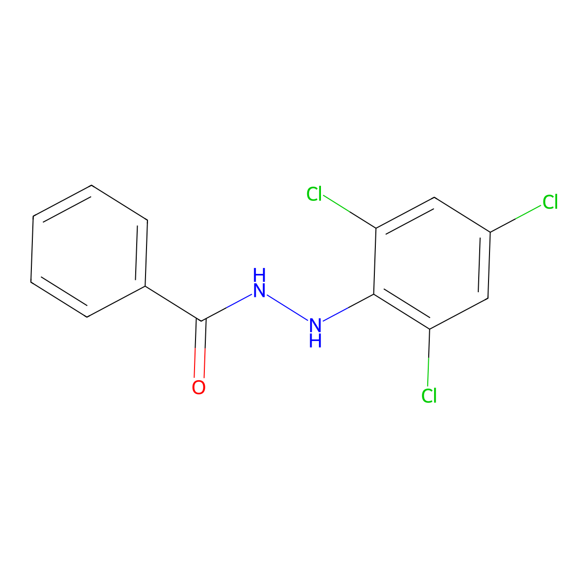 Benzoic acid 2-(2,4,6-trichlorophenyl)hydrazide molecular structure, CAS 33422-33-2