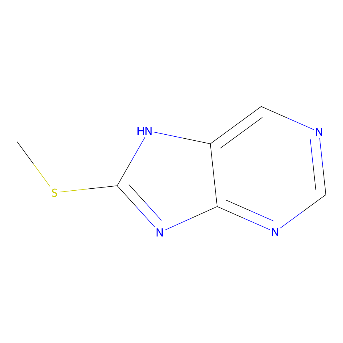 8-(Methylthio)purine molecular structure, CAS 33426-53-8