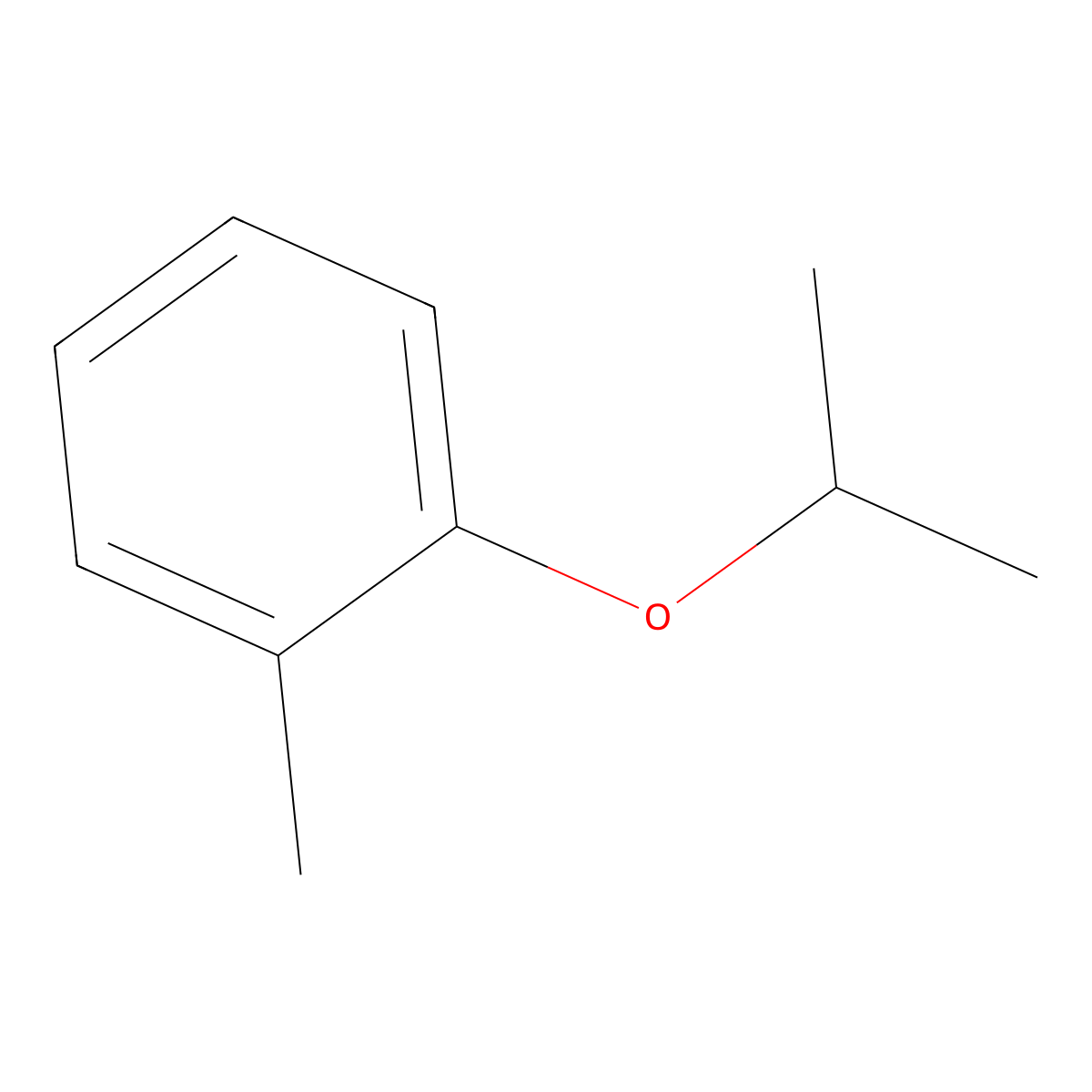 Benzene, 1-methyl-2-(1-methylethoxy)- molecular structure, CAS 33426-60-7