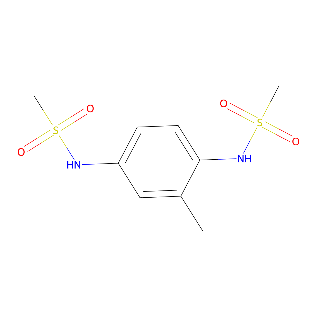 N-[4-(methanesulfonamido)-3-methylphenyl]methanesulfonamide molecular structure, CAS 33429-04-8