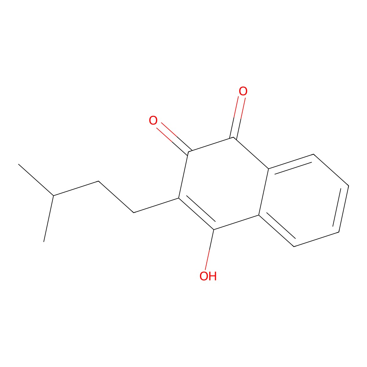 Hydrolapachol molecular structure, CAS 3343-38-2