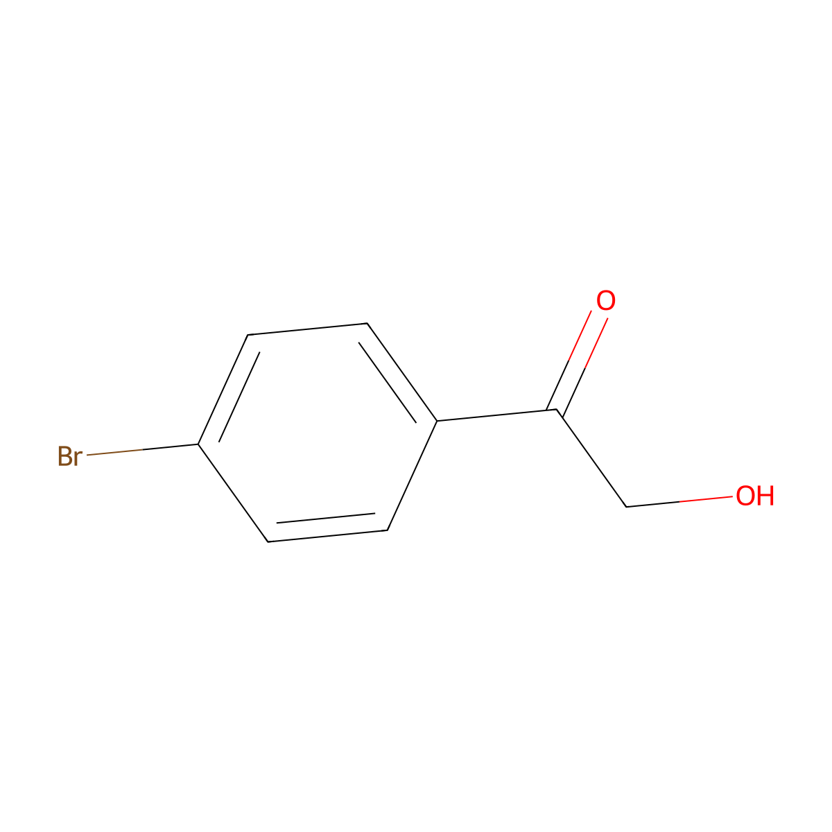 1-(4-Bromophenyl)-2-hydroxyethan-1-one molecular structure, CAS 3343-45-1