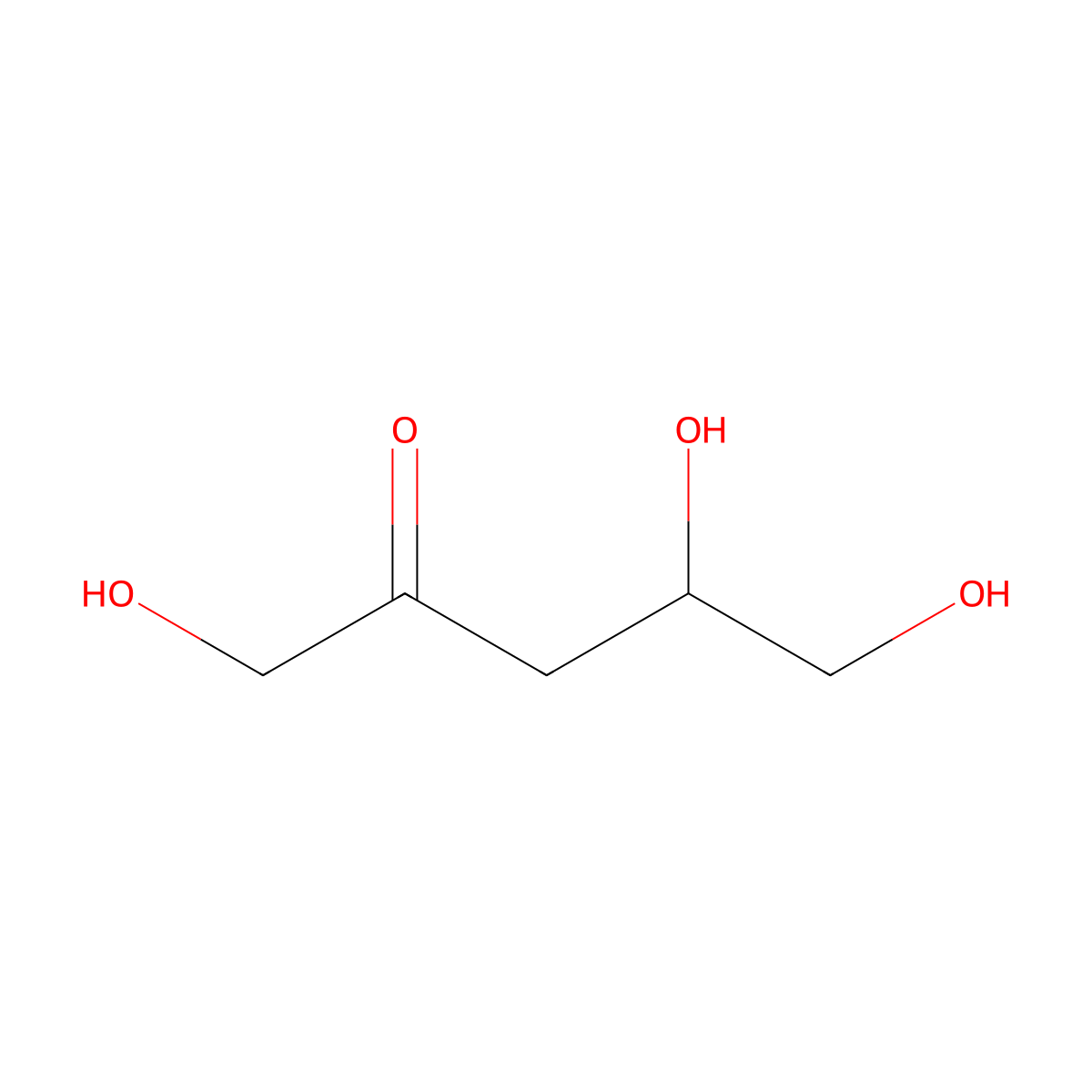 1,4,5-Trihydroxypentan-2-one molecular structure, CAS 3343-53-1