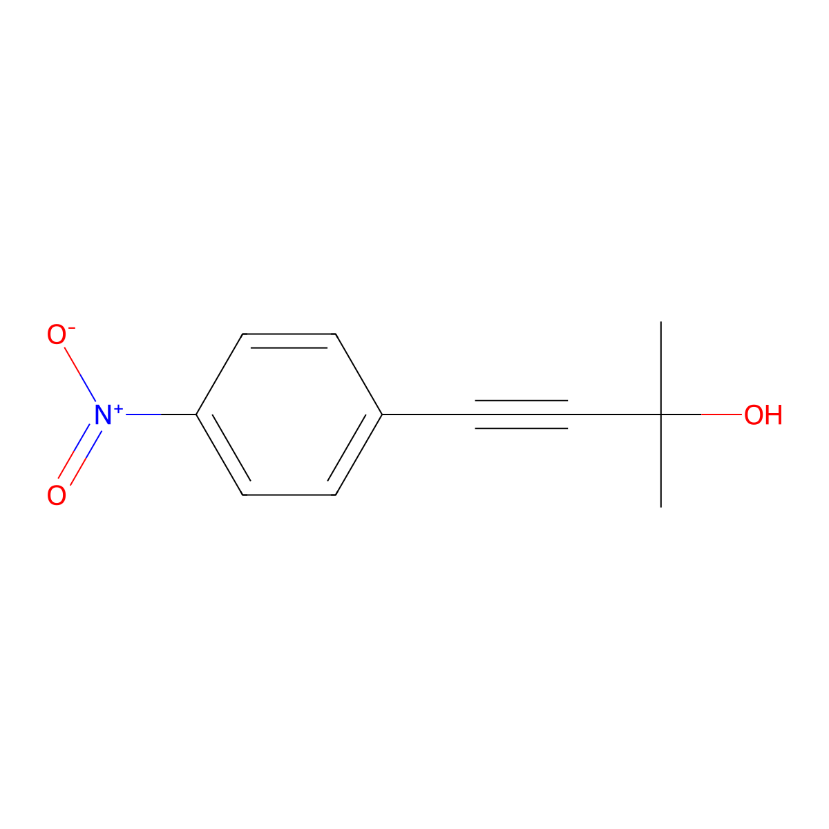 2-Methyl-4-(4-nitrophenyl)but-3-yn-2-ol molecular structure, CAS 33432-53-0