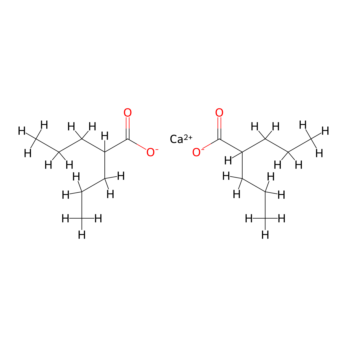 Calcium Valproate molecular structure, CAS 33433-82-8