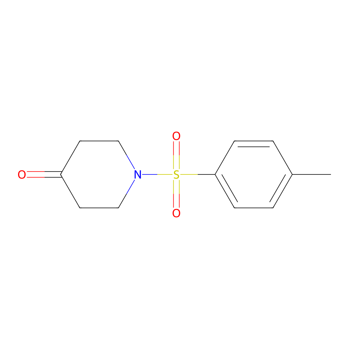1-Tosylpiperidin-4-one molecular structure, CAS 33439-27-9