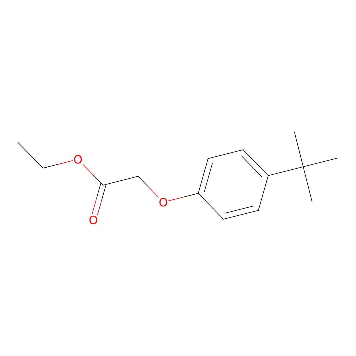 Ethyl (4-tert-butylphenoxy)acetate molecular structure, CAS 3344-19-2