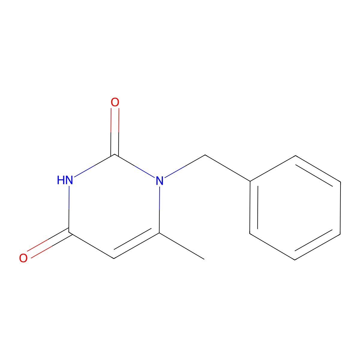 1-benzyl-6-methylpyrimidine-2,4(1H,3H)-dione molecular structure, CAS 33443-58-2
