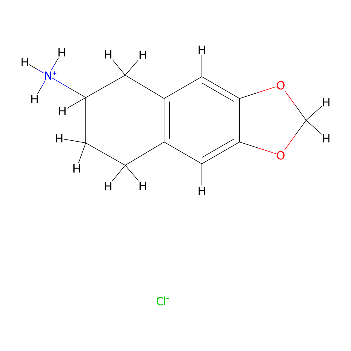 Mdat hydrochloride molecular structure, CAS 33446-21-8