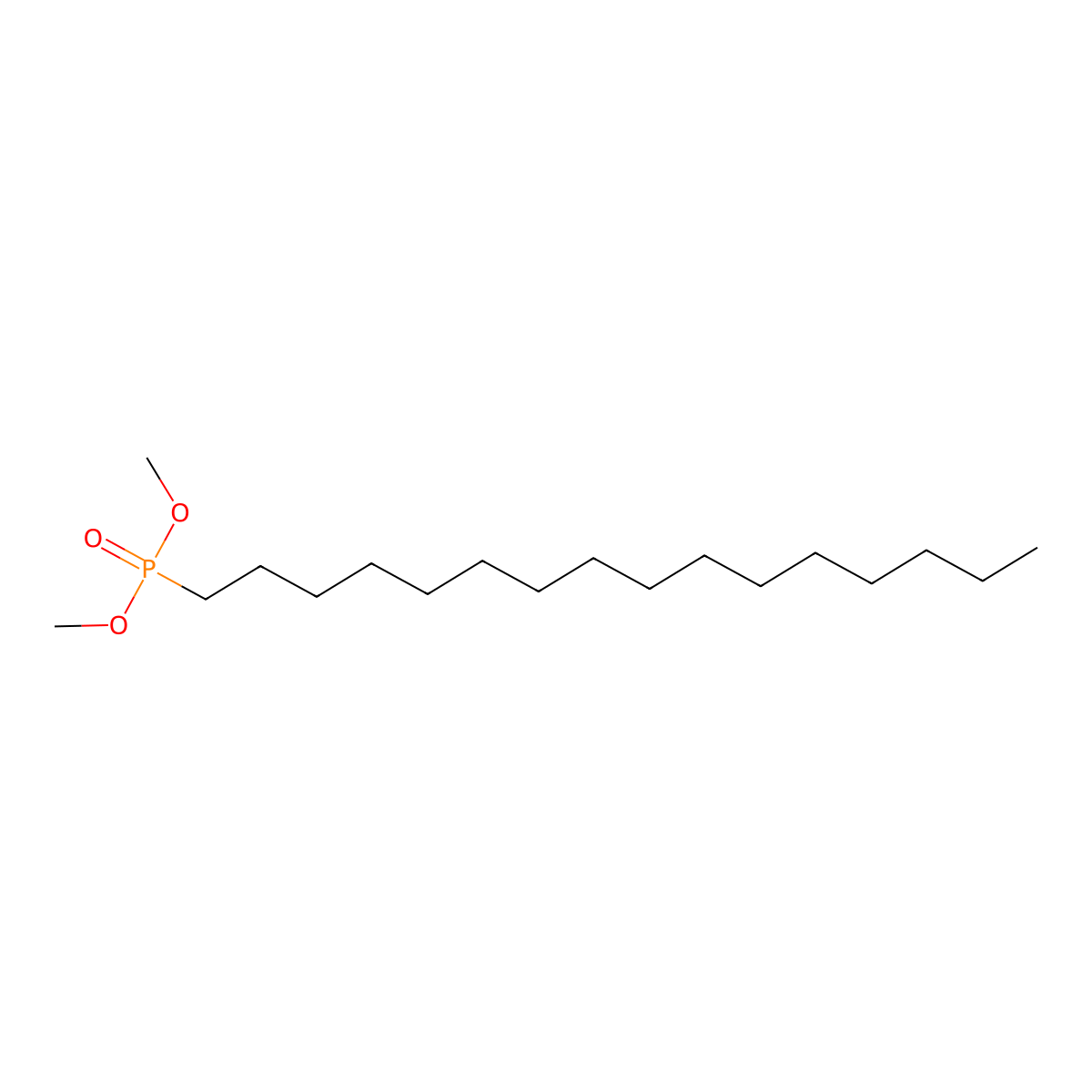 1-Dimethoxyphosphorylhexadecane molecular structure, CAS 33447-06-2