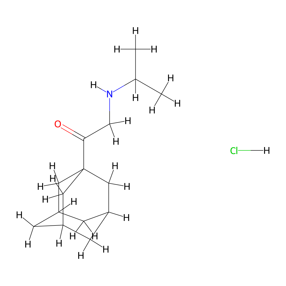 1-(1-Adamantyl)-2-(isopropylamino)ethanone hydrochloride molecular structure, CAS 33447-62-0