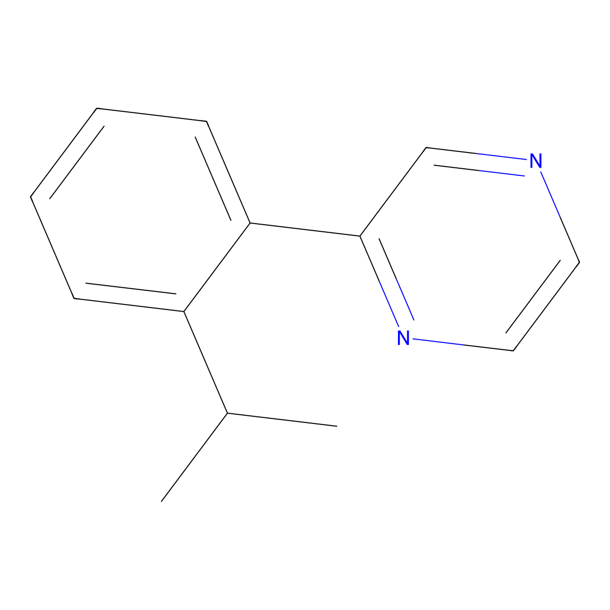 2-(2-Isopropylphenyl)pyrazine molecular structure, CAS 334476-89-0