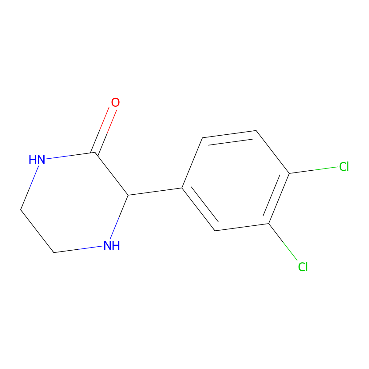 3-(3,4-Dichlorophenyl)piperazin-2-one molecular structure, CAS 334477-10-0