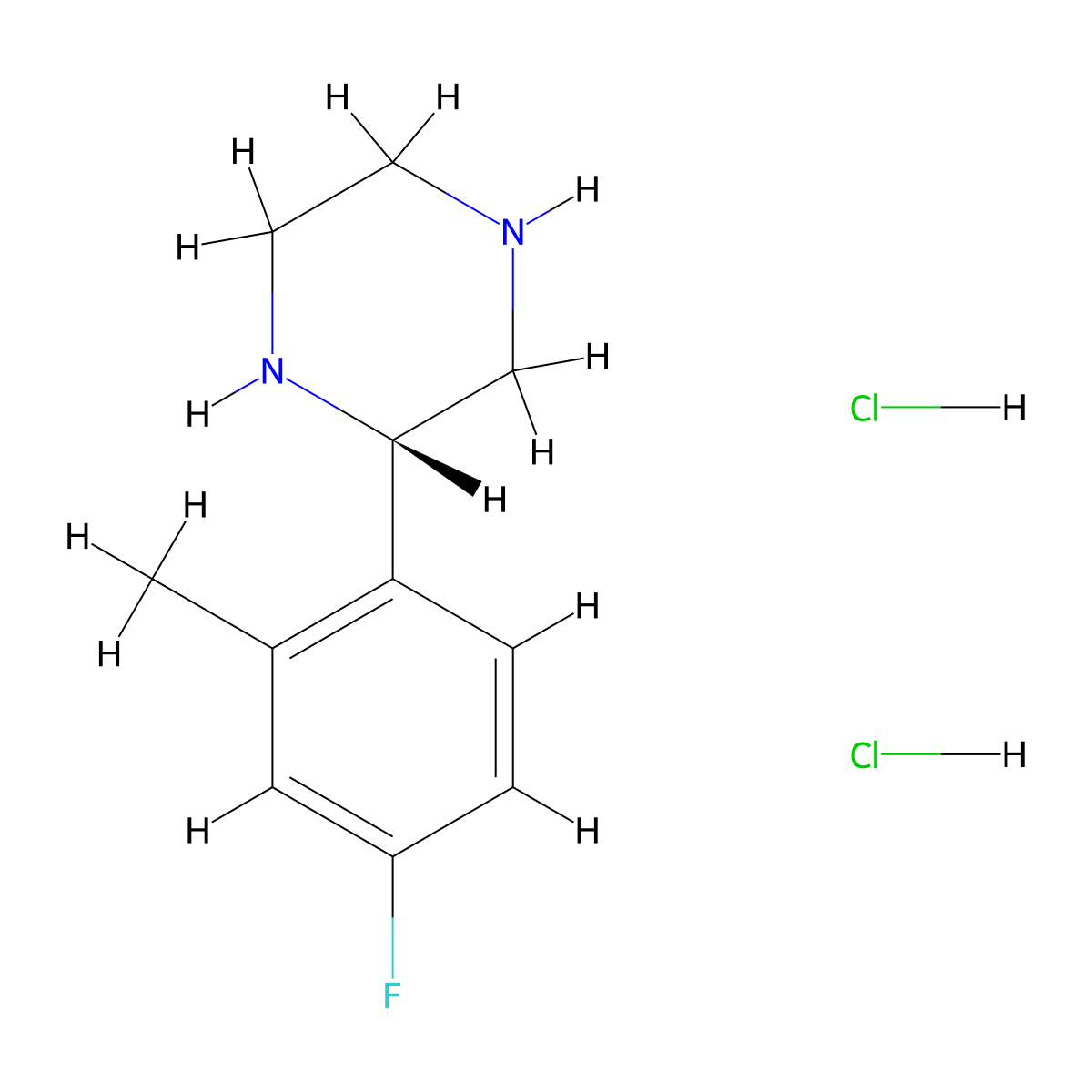 (S)-2-(4-Fluoro-2-methylphenyl)piperazine dihydrochloride molecular structure, CAS 334477-59-7