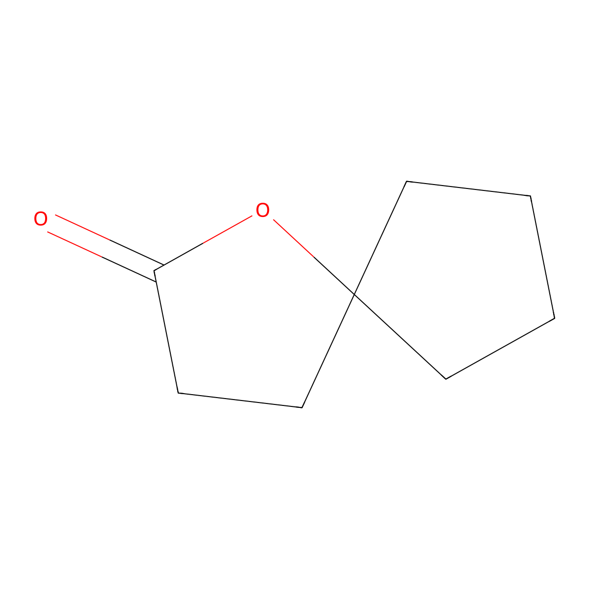 1-Oxaspiro(4.4)nonan-2-one molecular structure, CAS 33448-80-5