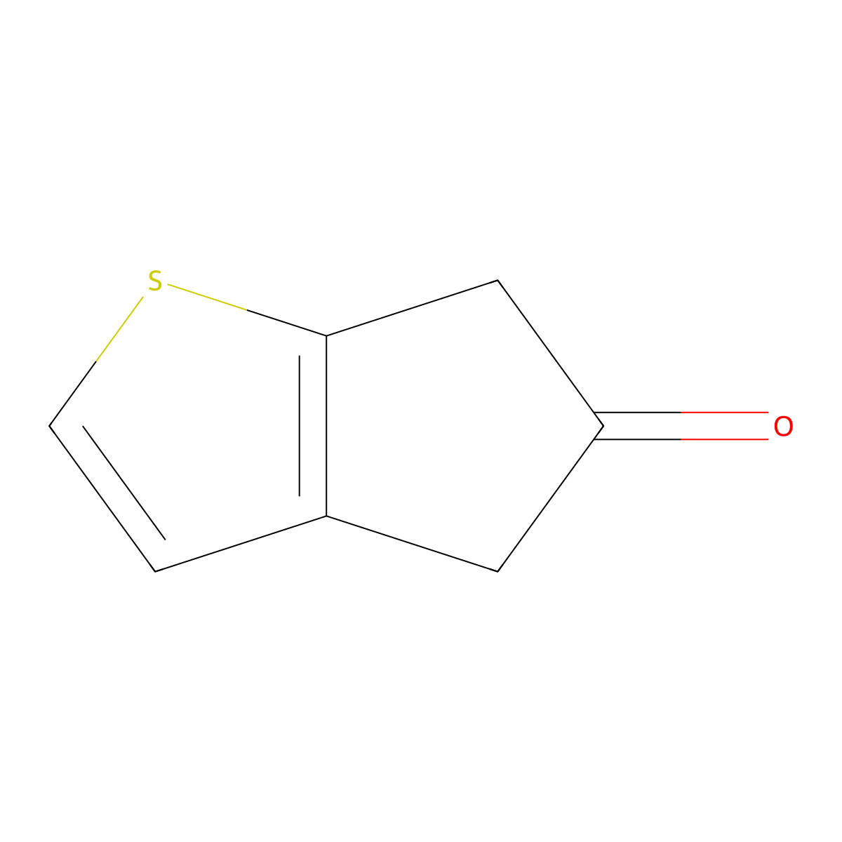 4H,5H,6H-cyclopenta(b)thiophen-5-one molecular structure, CAS 33449-51-3