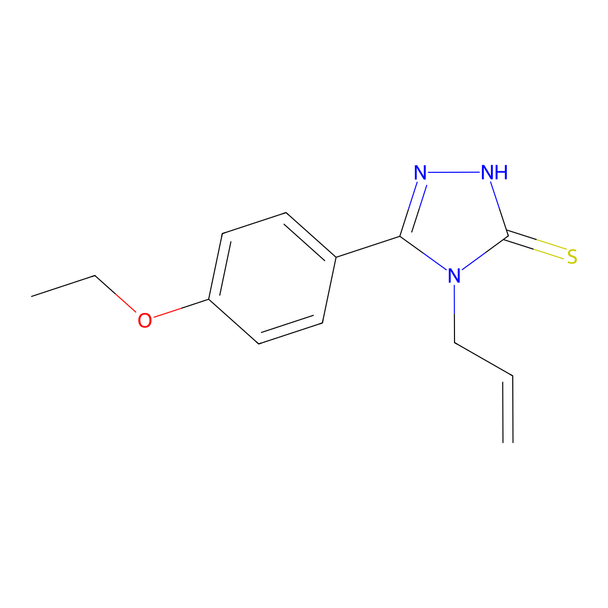 4-allyl-5-(4-ethoxyphenyl)-4H-1,2,4-triazole-3-thiol molecular structure, CAS 334497-08-4