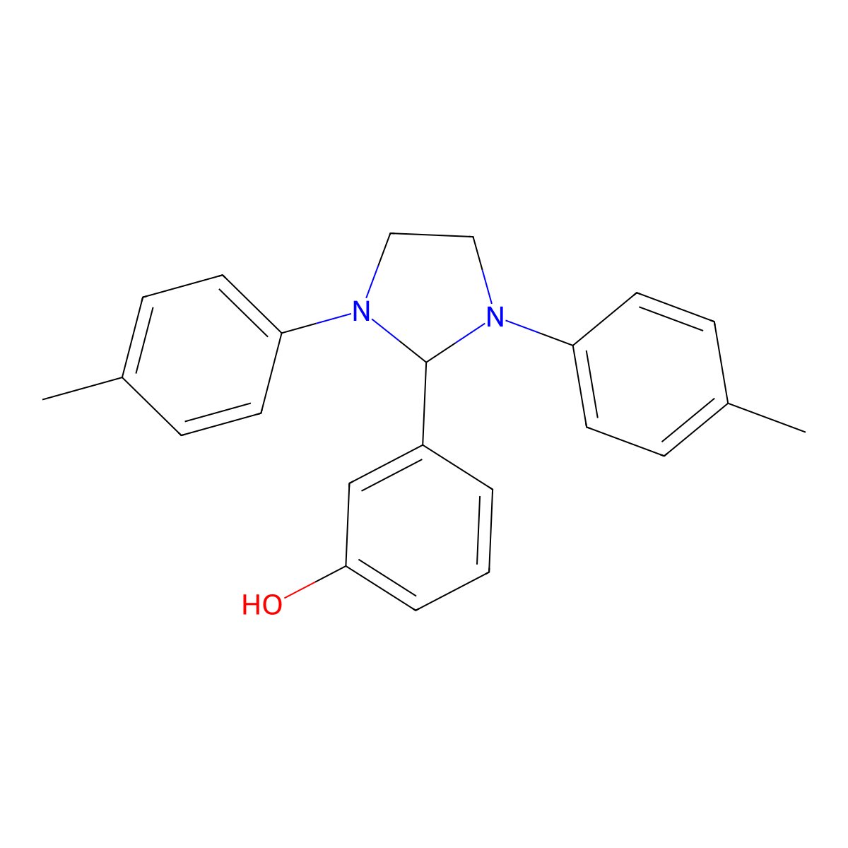 3-[1,3-Bis(4-methylphenyl)imidazolidin-2-yl]phenol molecular structure, CAS 334497-10-8