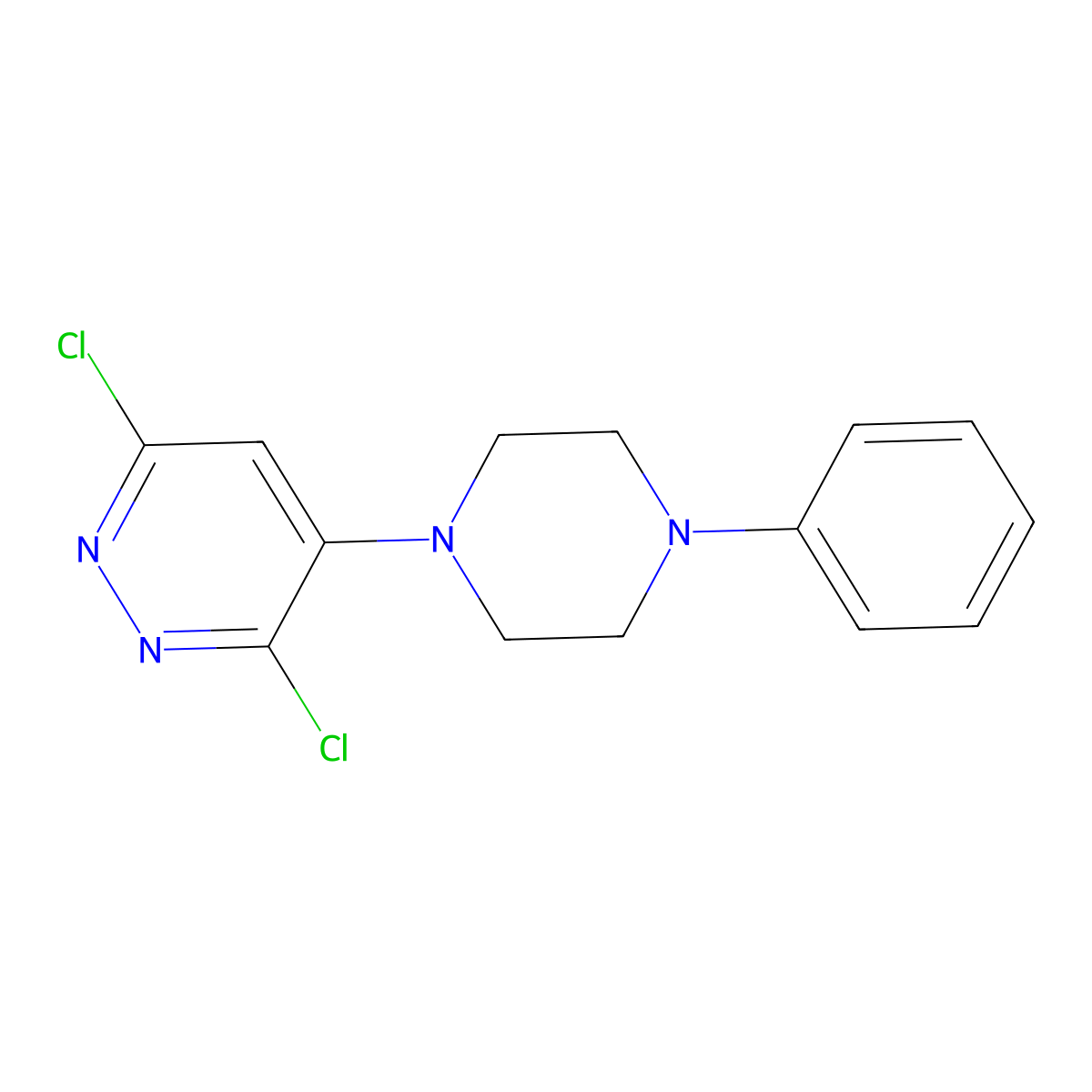 3,6-Dichloro-4-(4-phenylpiperazin-1-yl)pyridazine molecular structure, CAS 334500-47-9