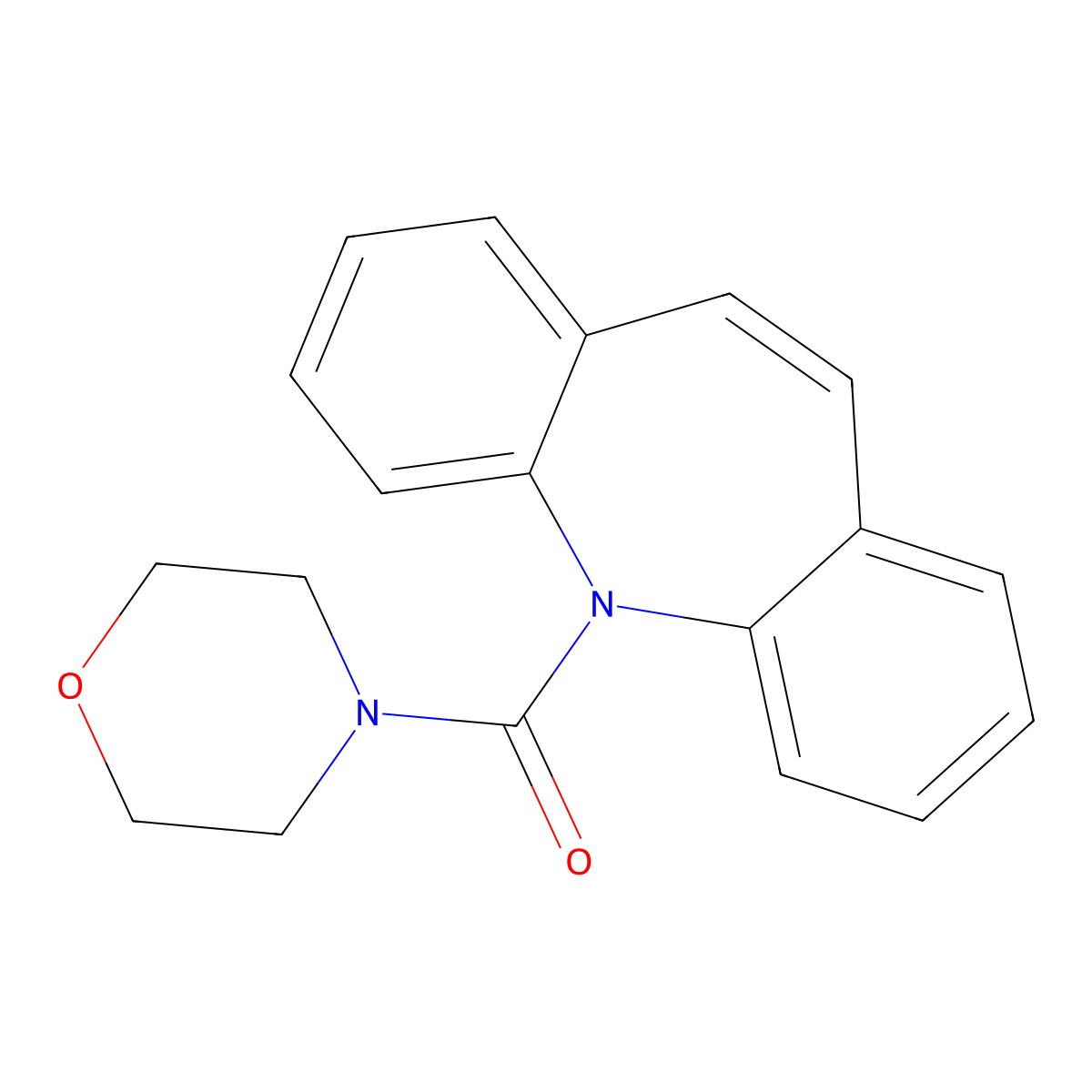 Benzo[b][1]benzazepin-11-yl(morpholin-4-yl)methanone molecular structure, CAS 334500-64-0