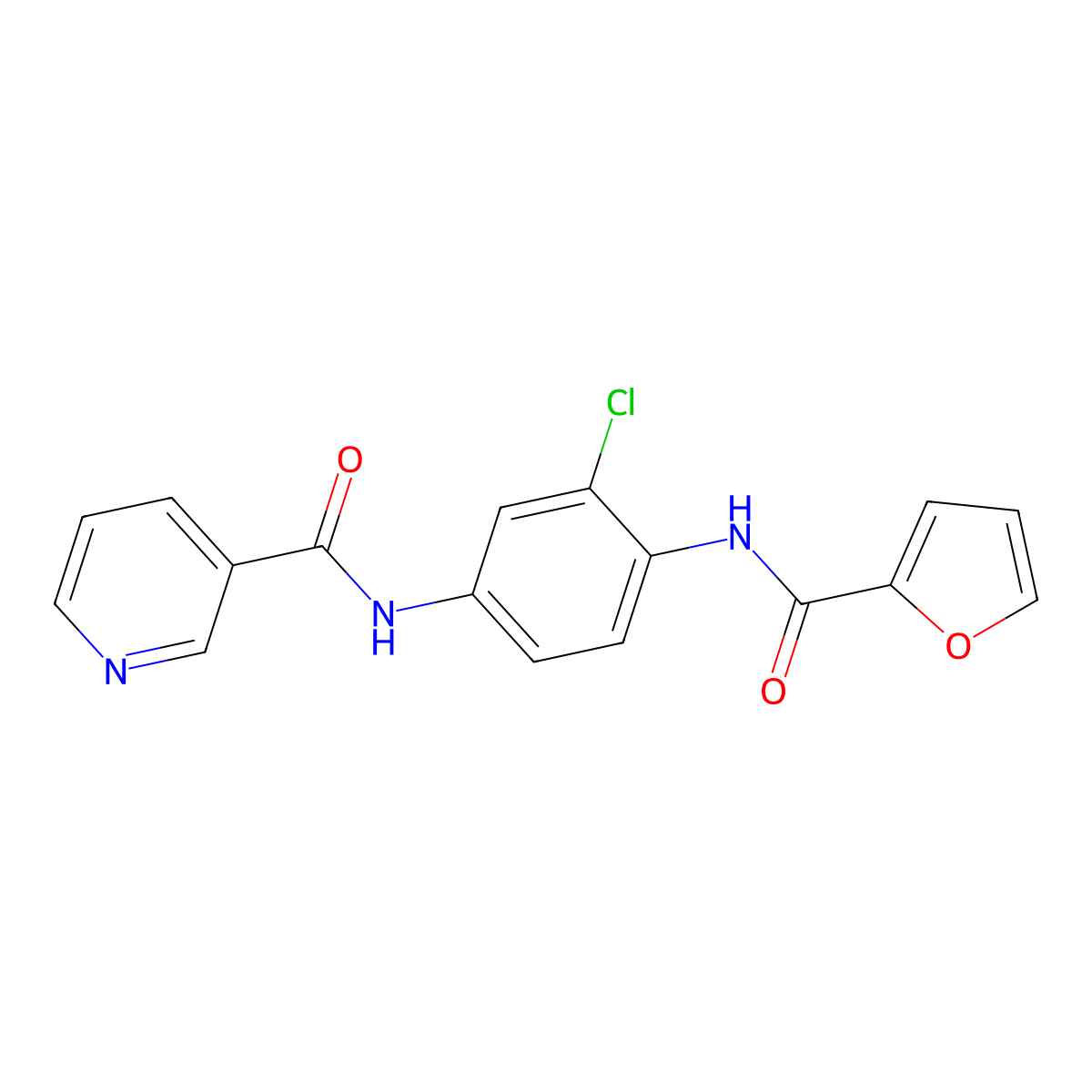 N-[3-chloro-4-(2-furoylamino)phenyl]nicotinamide molecular structure, CAS 334502-35-1