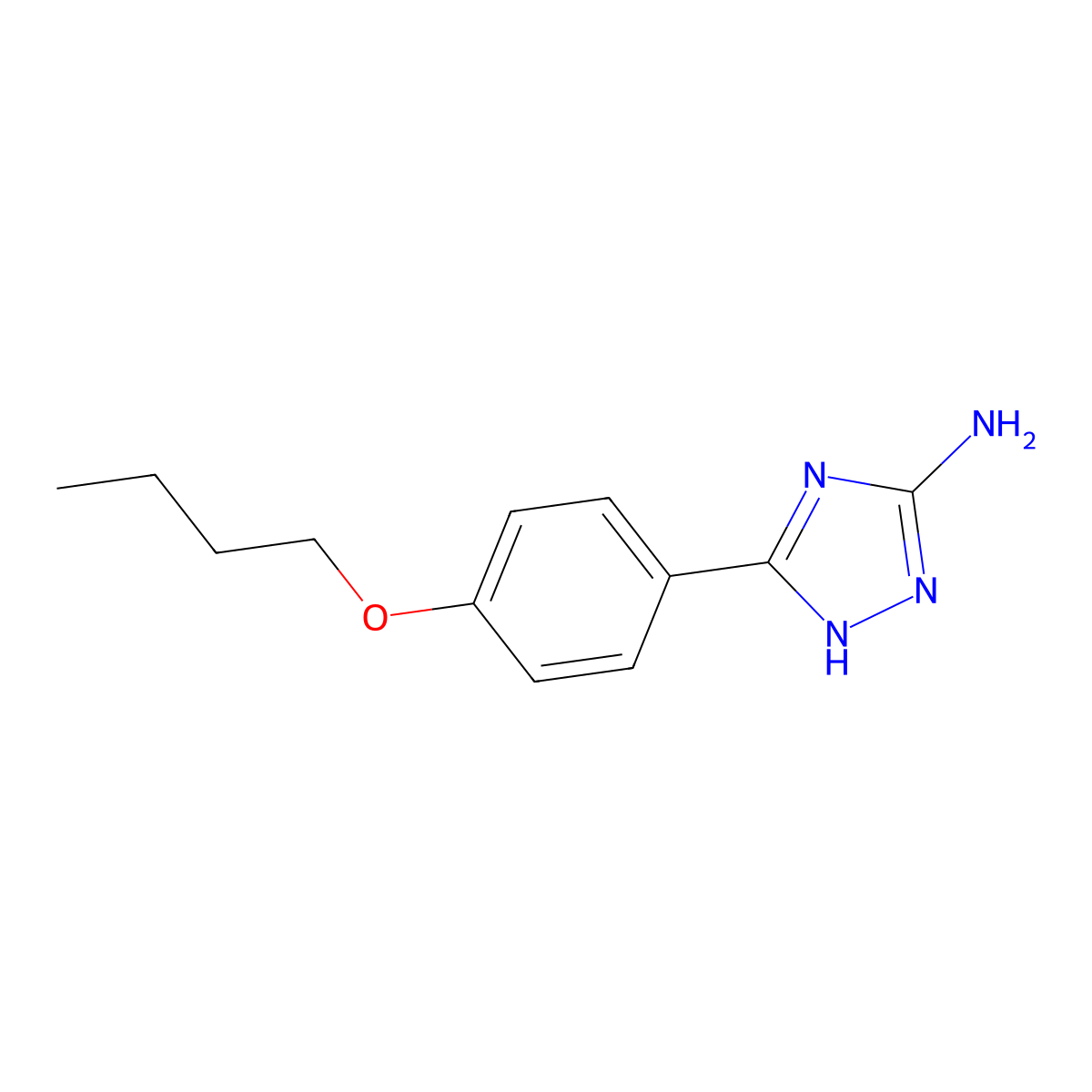 5-(4-butoxyphenyl)-4H-1,2,4-triazol-3-amine molecular structure, CAS 334504-44-8