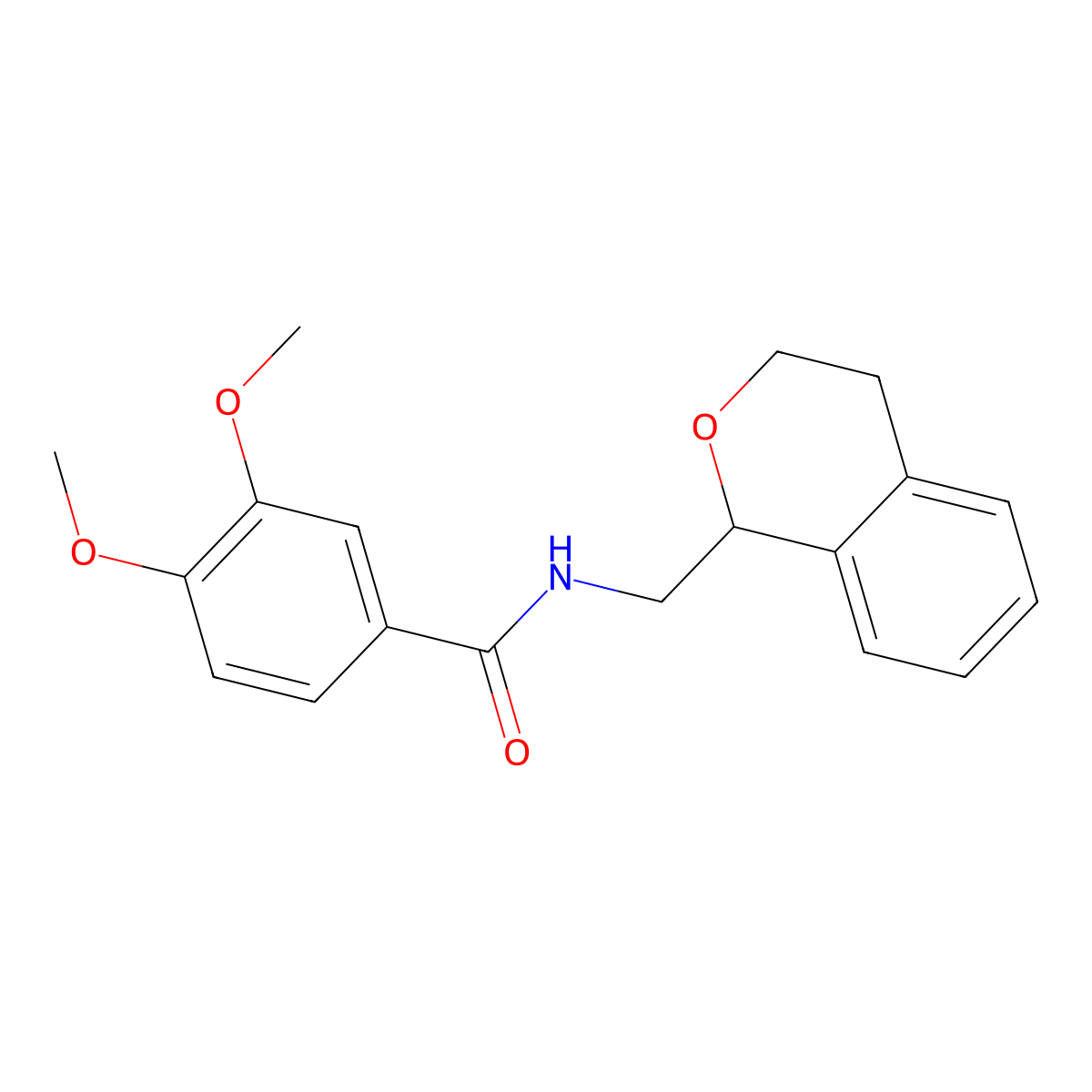N-(3,4-dihydro-1H-isochromen-1-ylmethyl)-3,4-dimethoxybenzamide molecular structure, CAS 334505-13-4