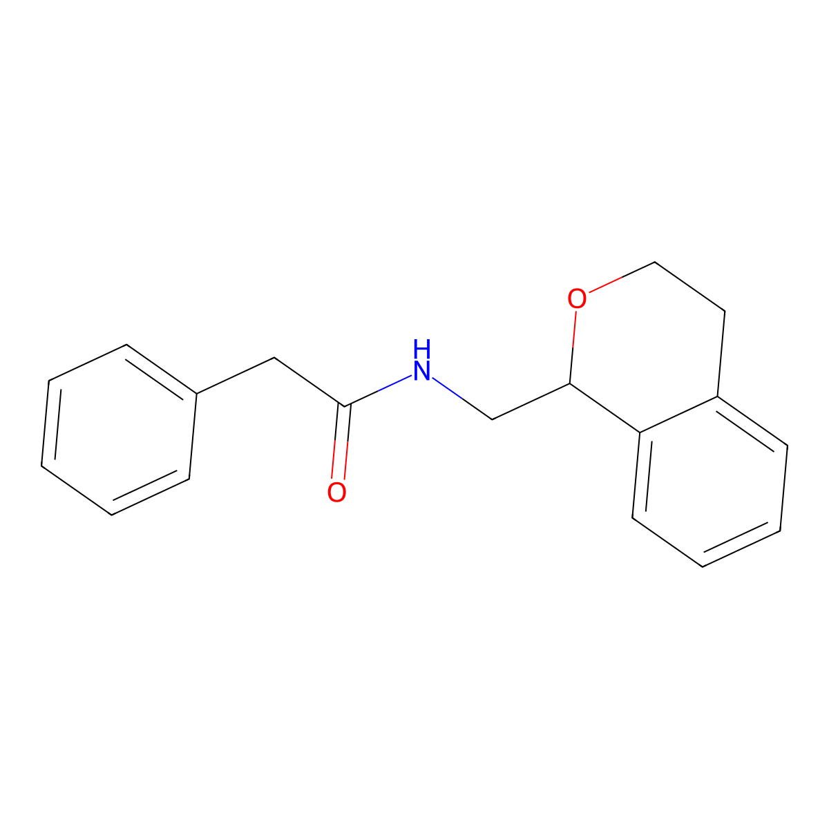 N-(3,4-dihydro-1H-isochromen-1-ylmethyl)-2-phenylacetamide molecular structure, CAS 334505-14-5