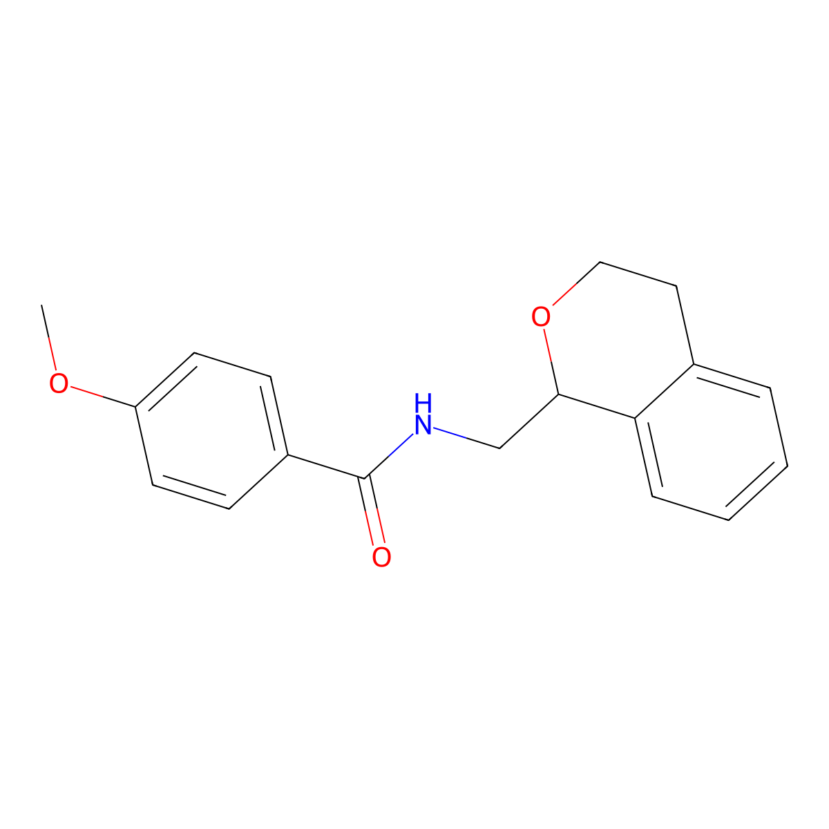 N-(3,4-dihydro-1H-isochromen-1-ylmethyl)-4-methoxybenzamide molecular structure, CAS 334505-19-0