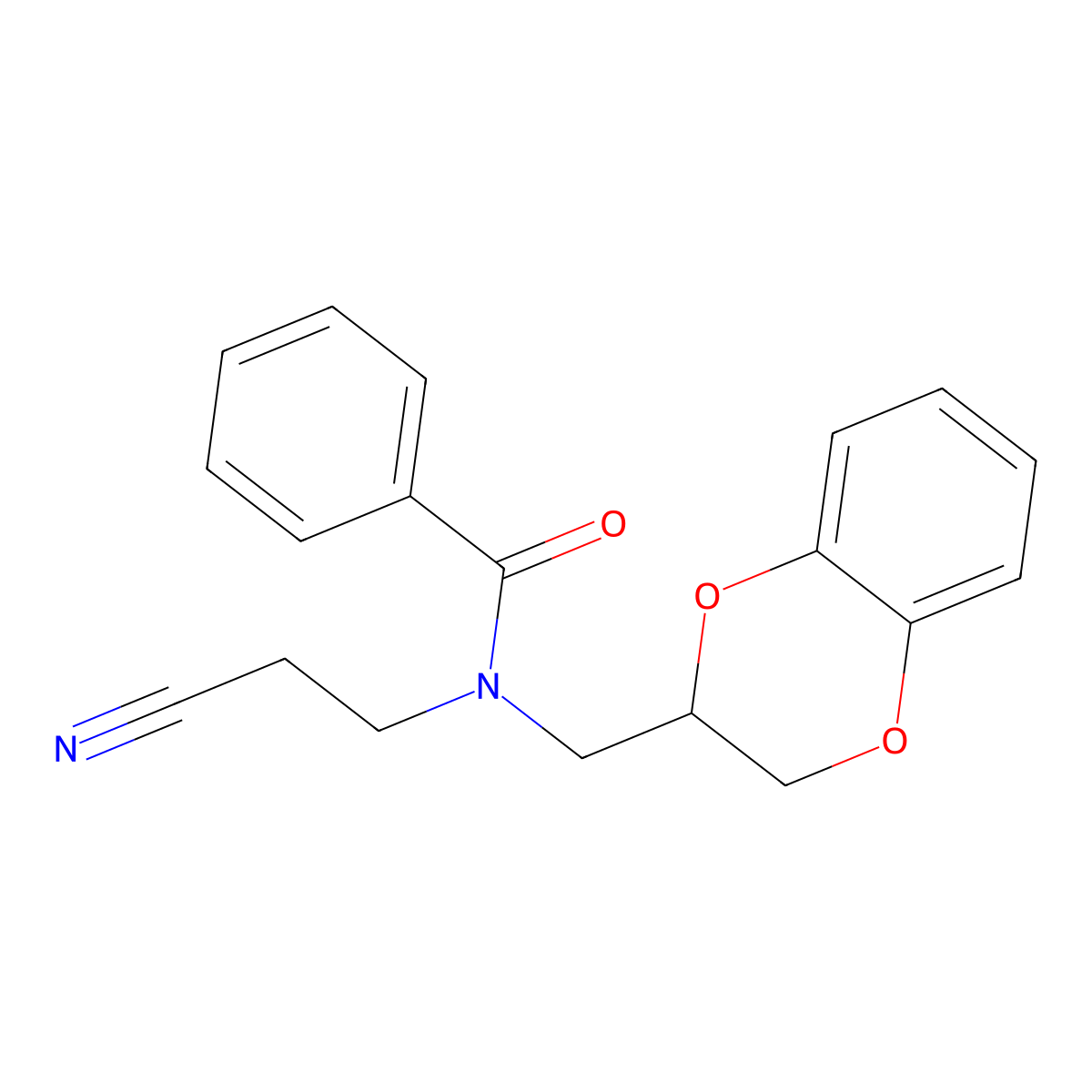 N-(2-cyanoethyl)-N-(2,3-dihydro-1,4-benzodioxin-2-ylmethyl)benzamide molecular structure, CAS 334505-29-2