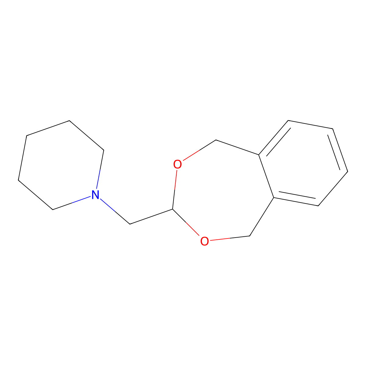 1-(1,5-Dihydro-2,4-benzodioxepin-3-ylmethyl)piperidine molecular structure, CAS 334506-96-6