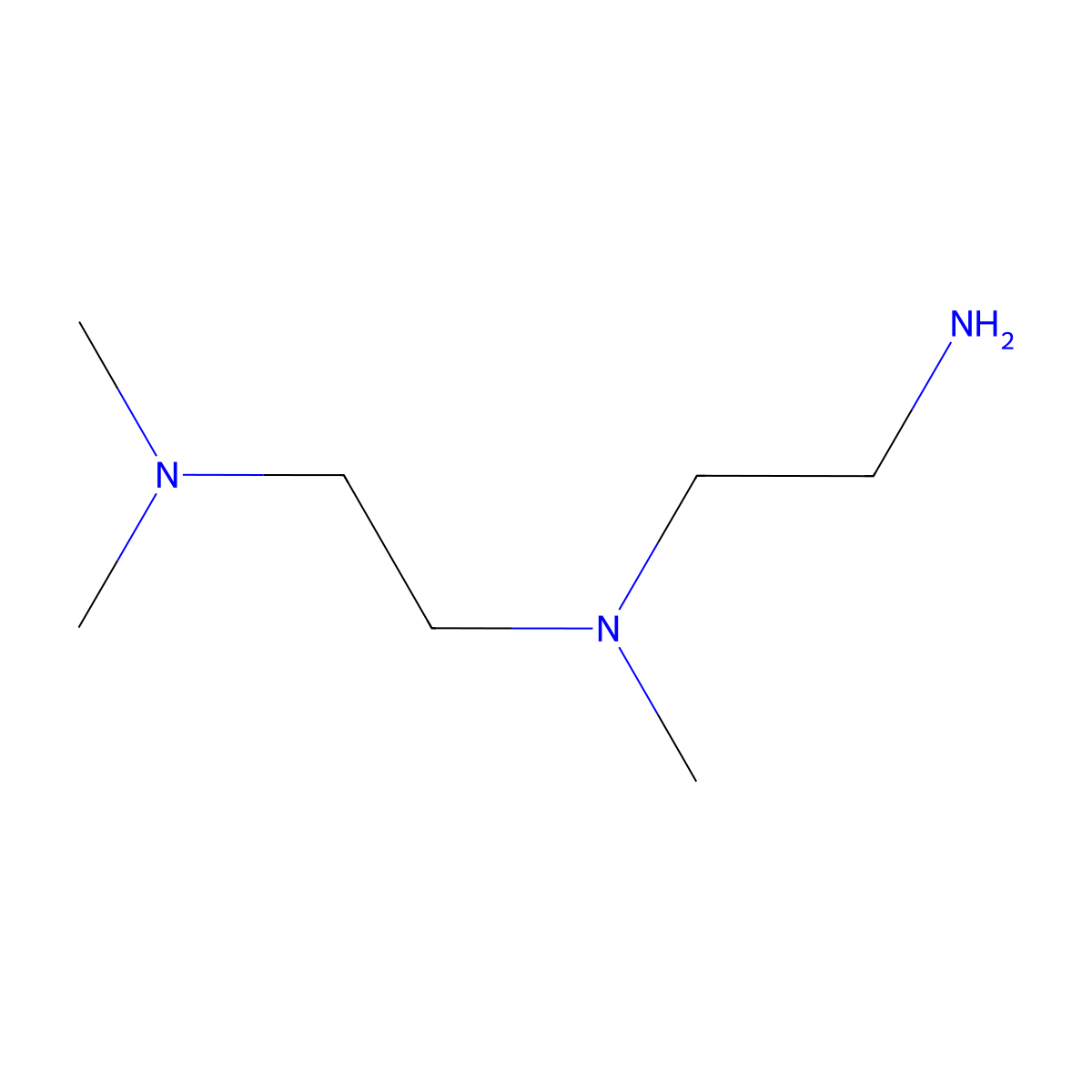 1,1,4-Trimethyldiethylenetrimine molecular structure, CAS 33451-85-3