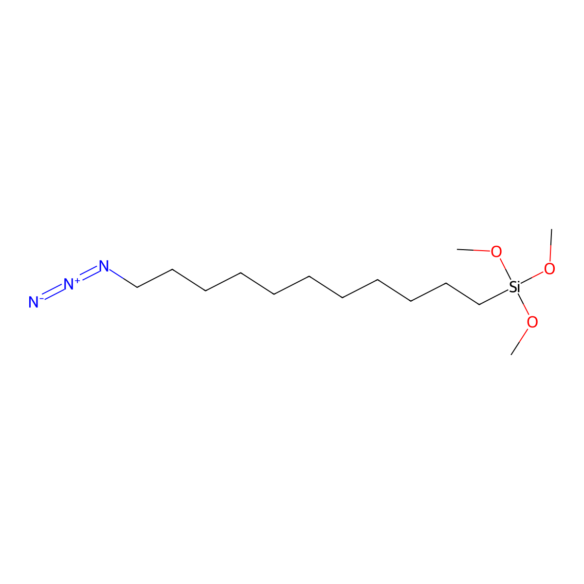 (11-Azidoundecyl)trimethoxysilane molecular structure, CAS 334521-23-2