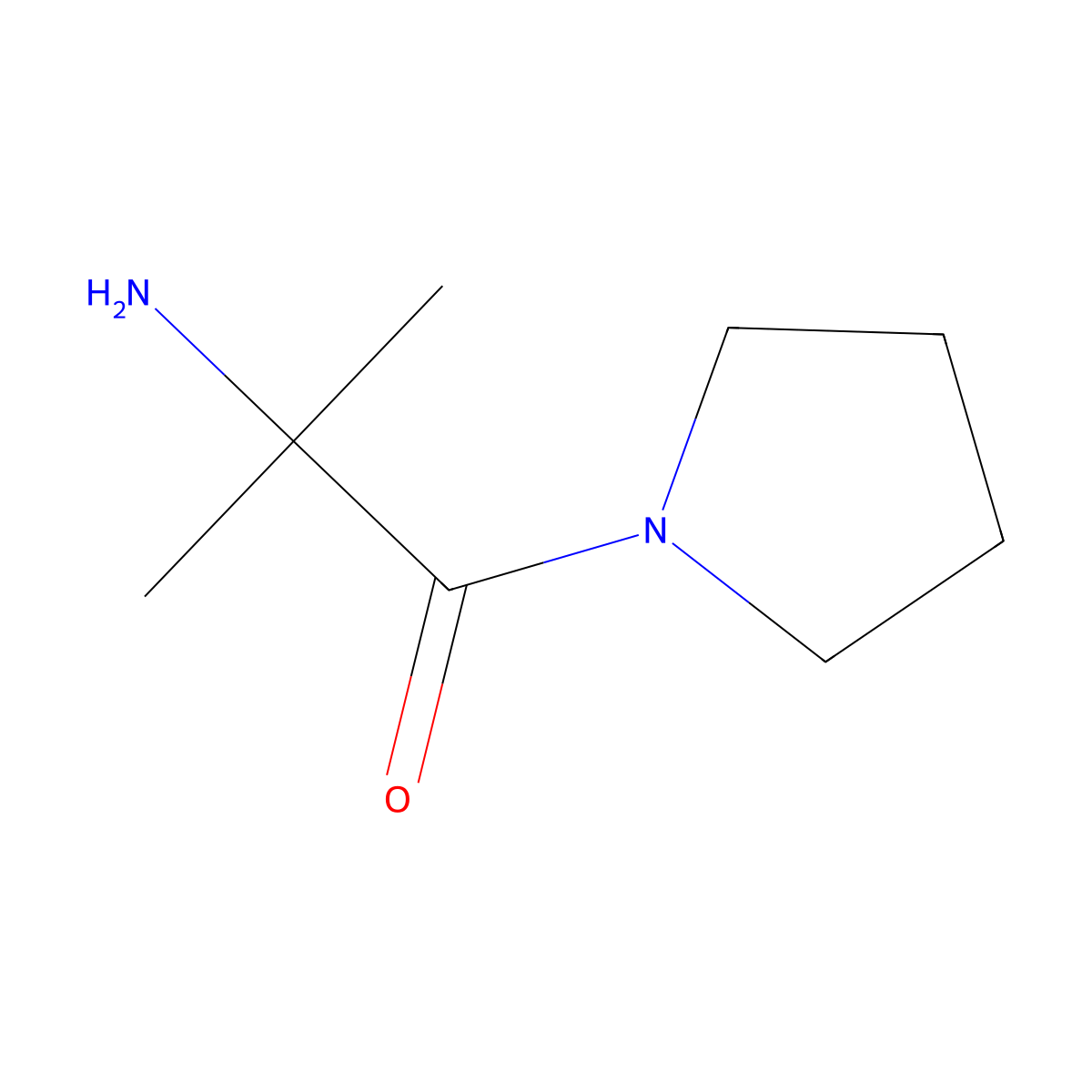 2-Amino-2-methyl-1-(pyrrolidin-1-yl)propan-1-one molecular structure, CAS 334529-11-2