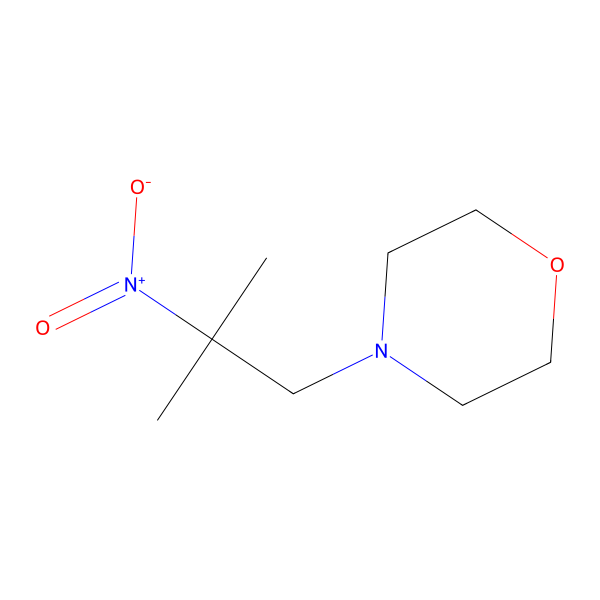 4-(2-Methyl-2-nitropropyl)morpholine molecular structure, CAS 33453-98-4