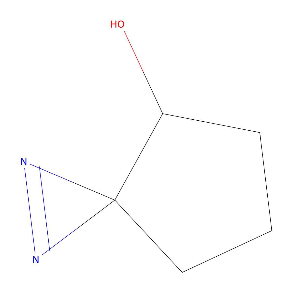 1,2-Diazaspiro[2.4]hept-1-en-4-ol molecular structure, CAS 334538-40-8