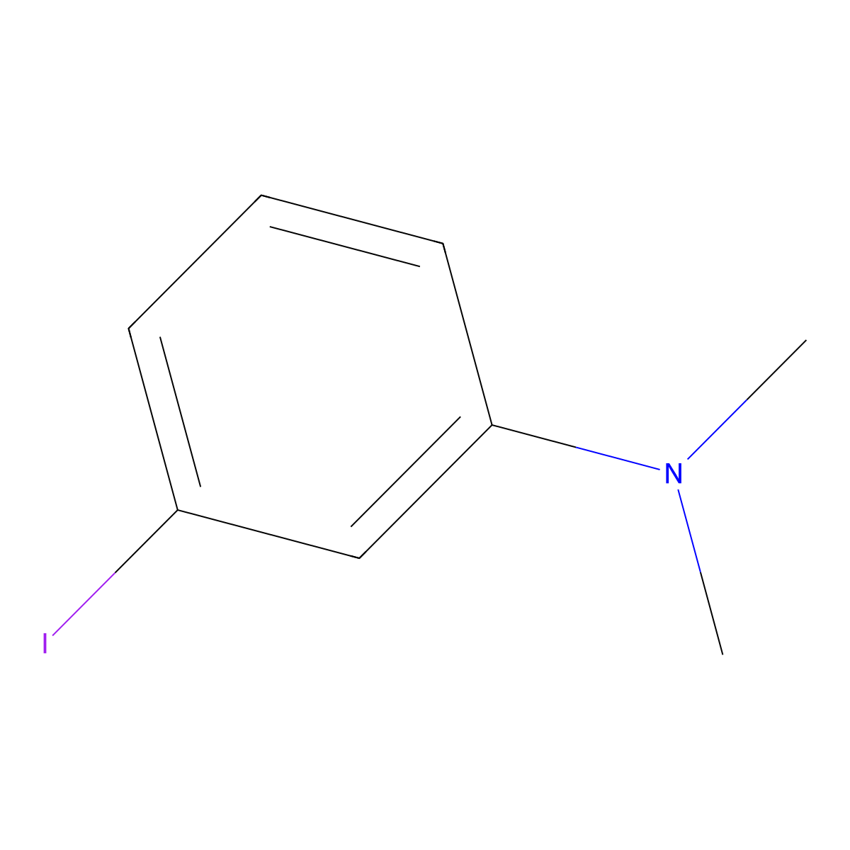 3-Iodo-N,N-dimethylaniline molecular structure, CAS 33454-16-9