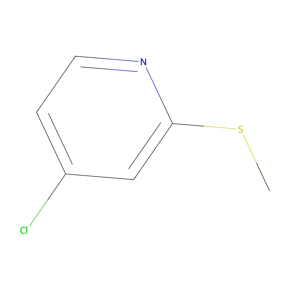 4-Chloro-2-(methylsulfanyl)pyridine molecular structure, CAS 334542-44-8