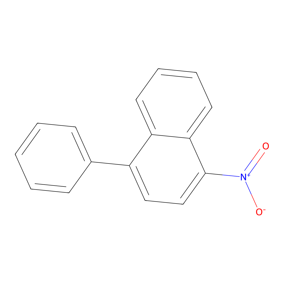 Naphthalene, 1-nitro-4-phenyl- molecular structure, CAS 33457-01-1