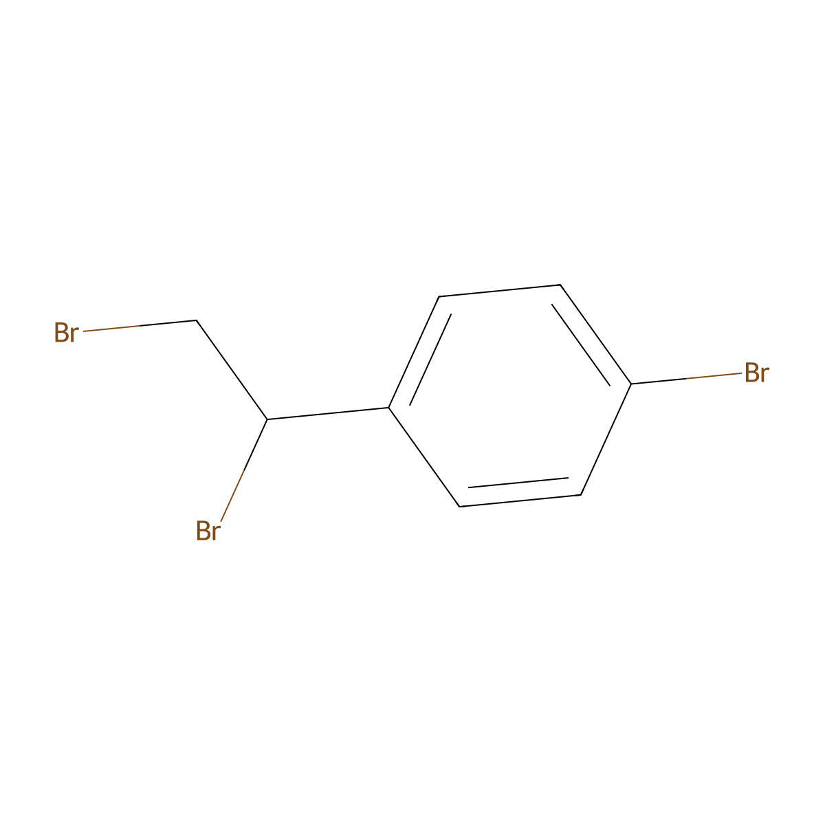 1-Bromo-4-(1,2-dibromoethyl)benzene molecular structure, CAS 33458-10-5