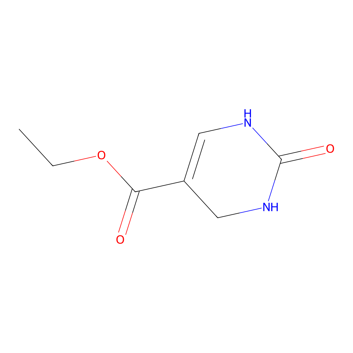 Ethyl 2-oxo-1,2,3,4-tetrahydropyrimidine-5-carboxylate molecular structure, CAS 33458-27-4