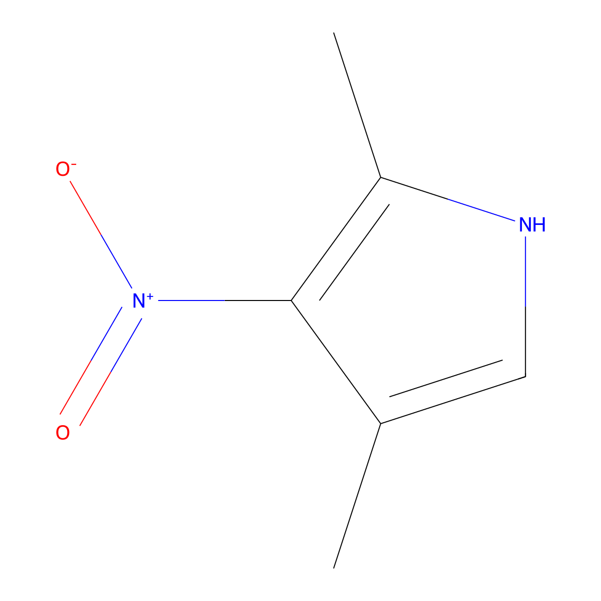 2,4-Dimethyl-3-nitro-1H-pyrrole molecular structure, CAS 33458-34-3