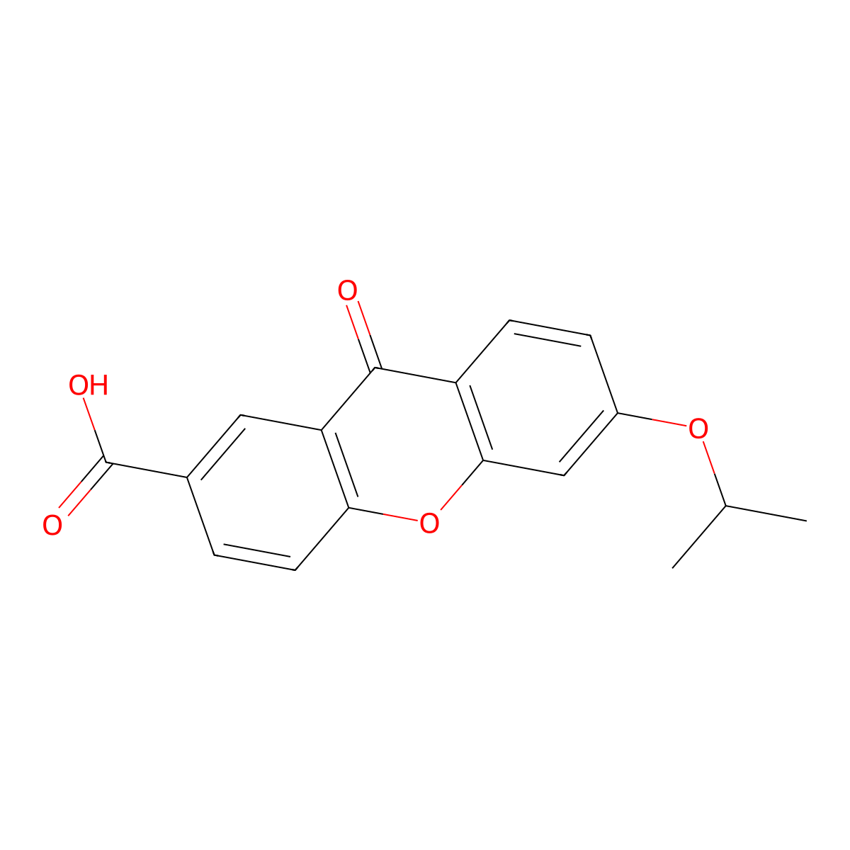 6-Isopropoxy-9-oxoxanthene-2-carboxylic acid molecular structure, CAS 33458-93-4