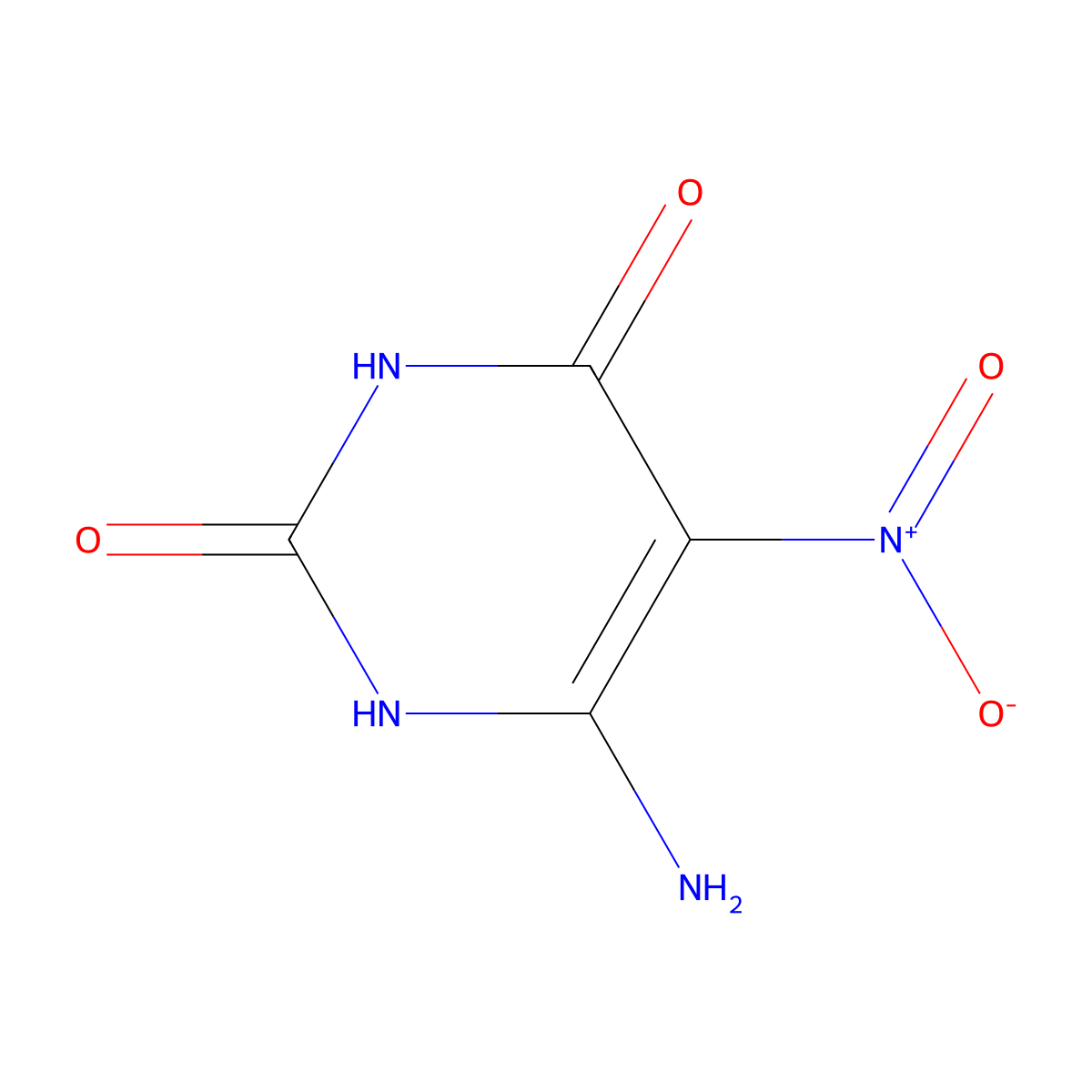 6-Amino-5-nitropyrimidine-2,4(1H,3H)-dione molecular structure, CAS 3346-22-3