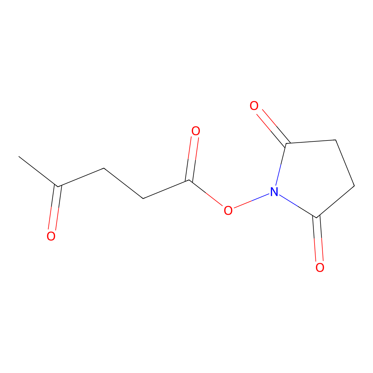 2,5-Dioxopyrrolidin-1-yl 4-oxopentanoate molecular structure, CAS 334616-59-0