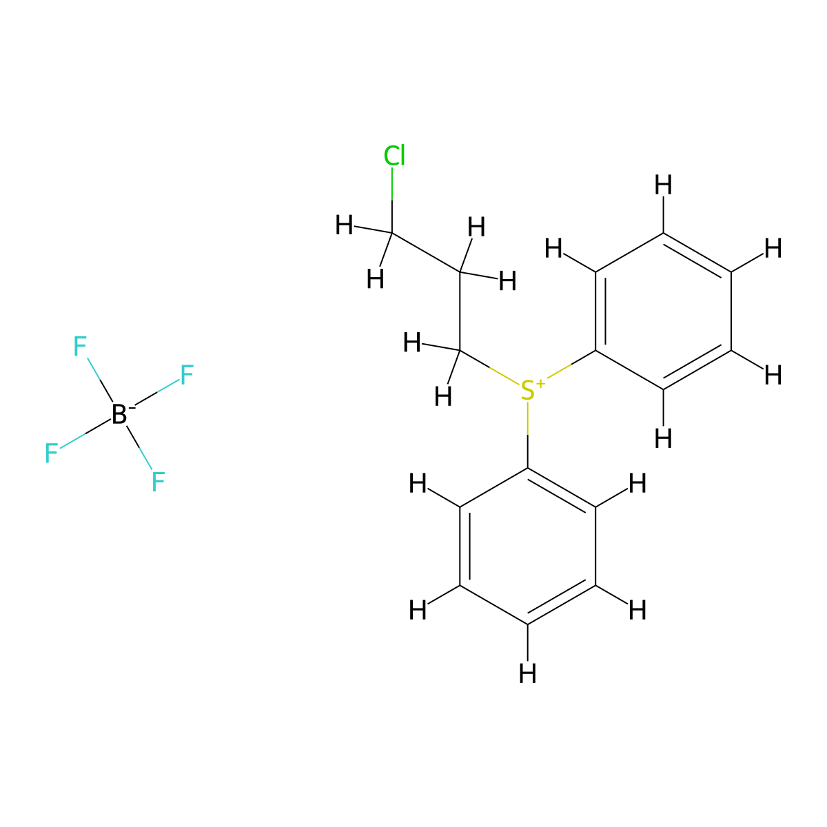 3-Chloropropyl(diphenyl)sulfanium;tetrafluoroborate molecular structure, CAS 33462-80-5
