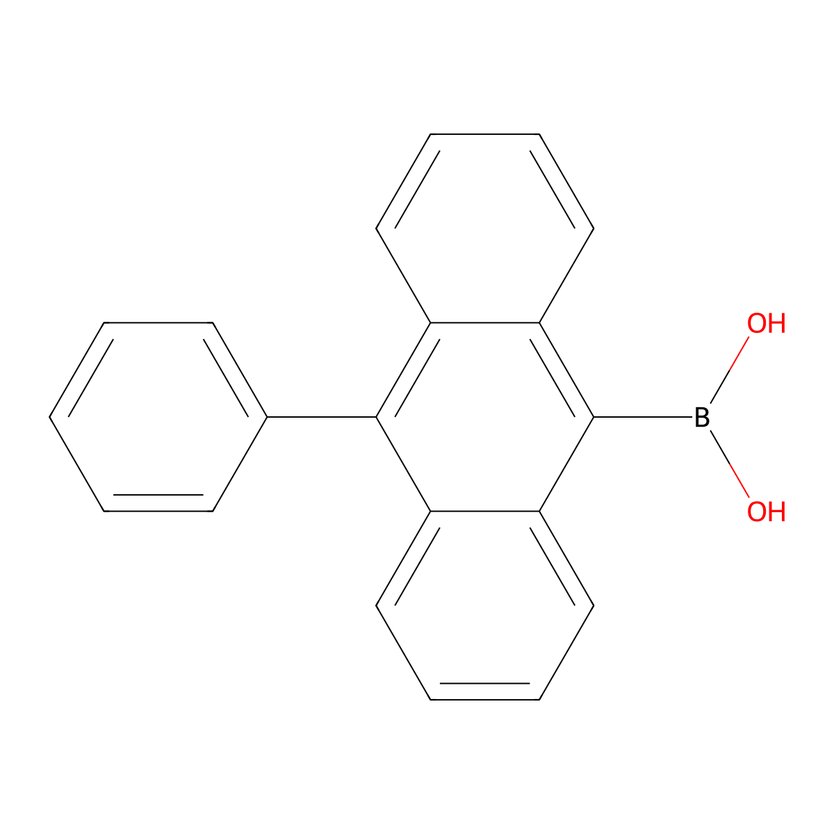 (10-Phenylanthracen-9-yl)boronic acid molecular structure, CAS 334658-75-2