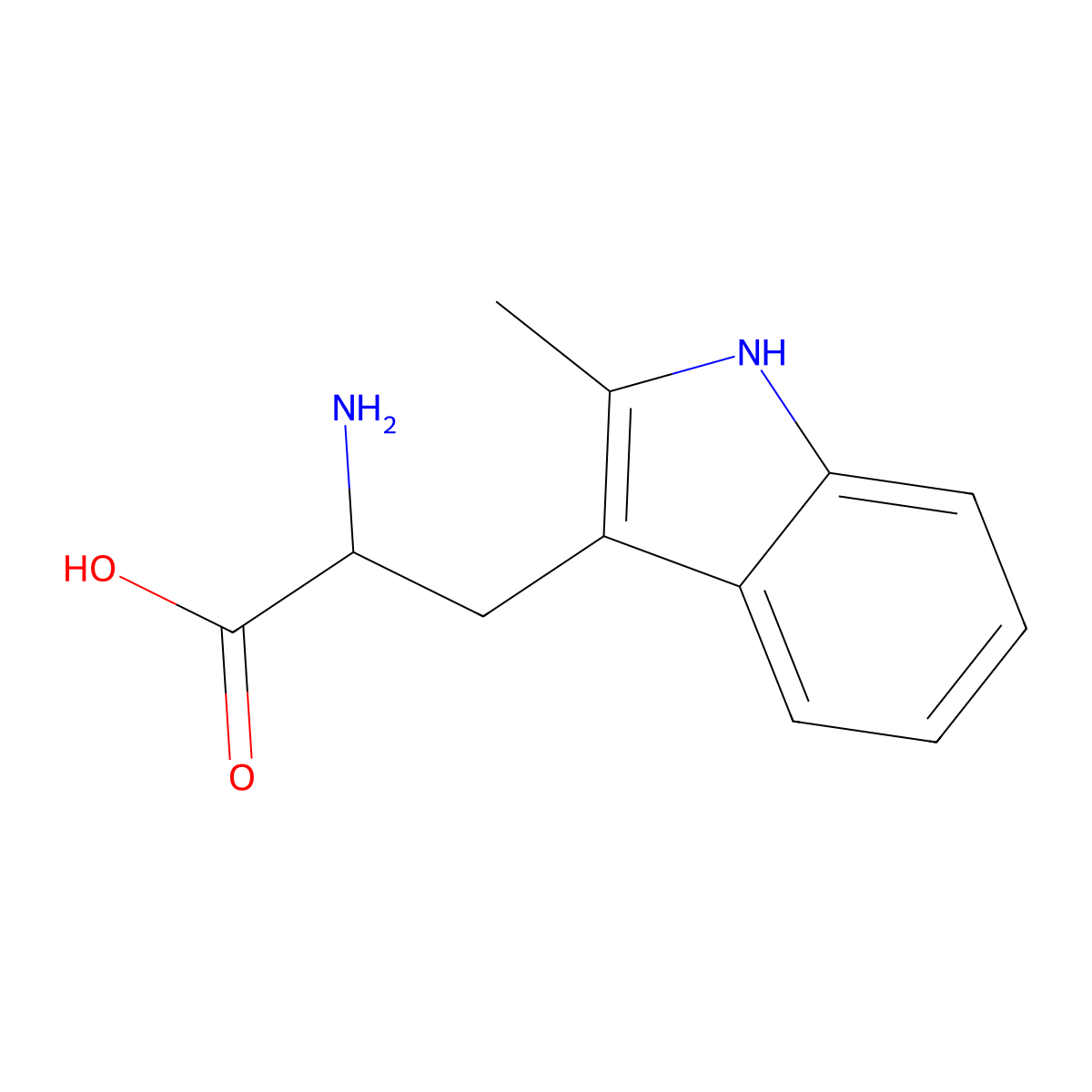 2-Methyl-L-tryptophan molecular structure, CAS 33468-32-5